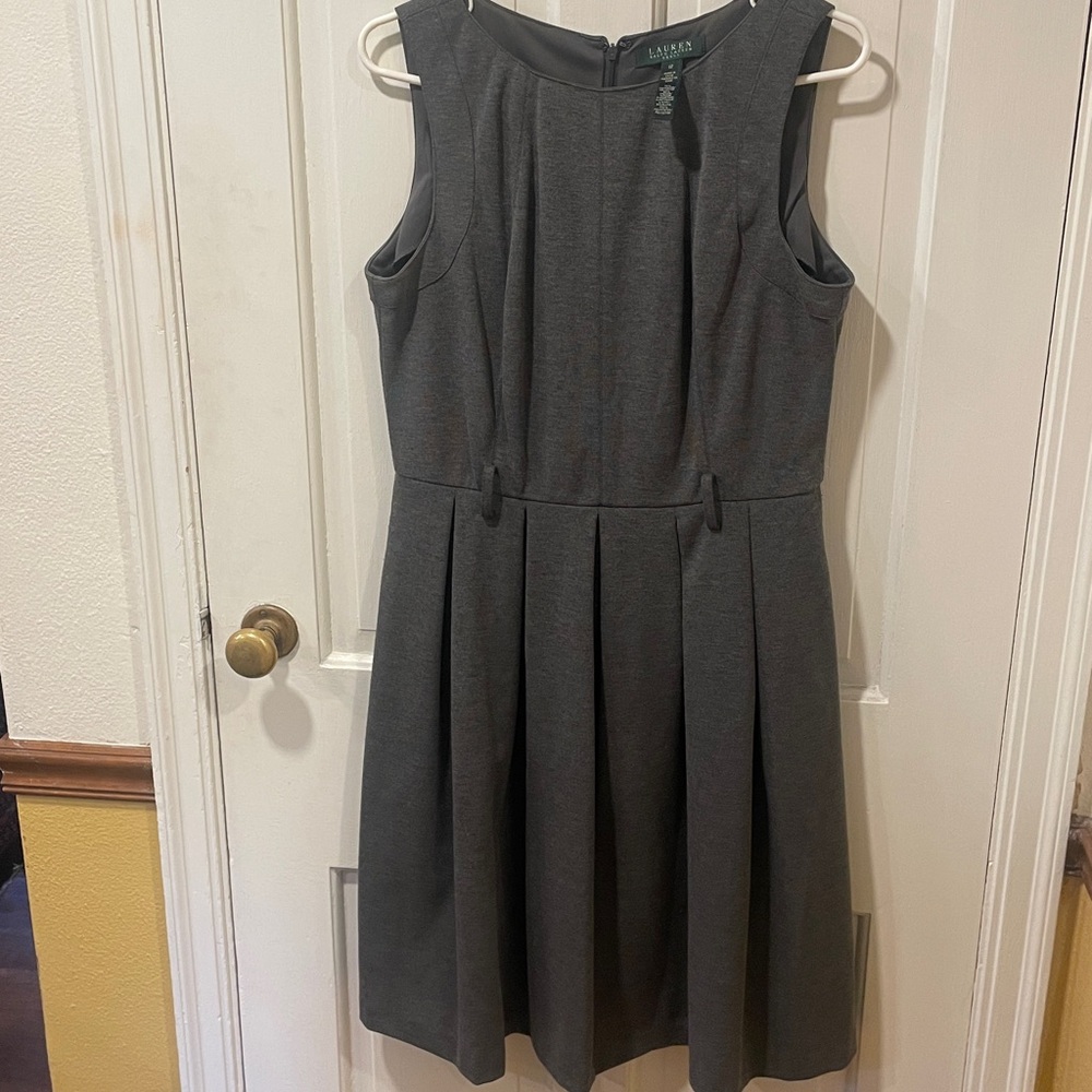 Ralph Lauren Charcoal Dress with pleats